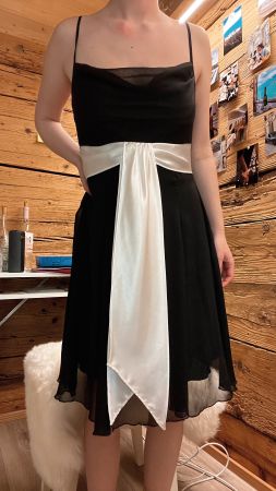 schwarz/weiss Abendkleid - free shipping