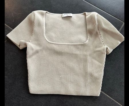 Babaton Crop Top von Aritizia beige gestreift Gr. XS