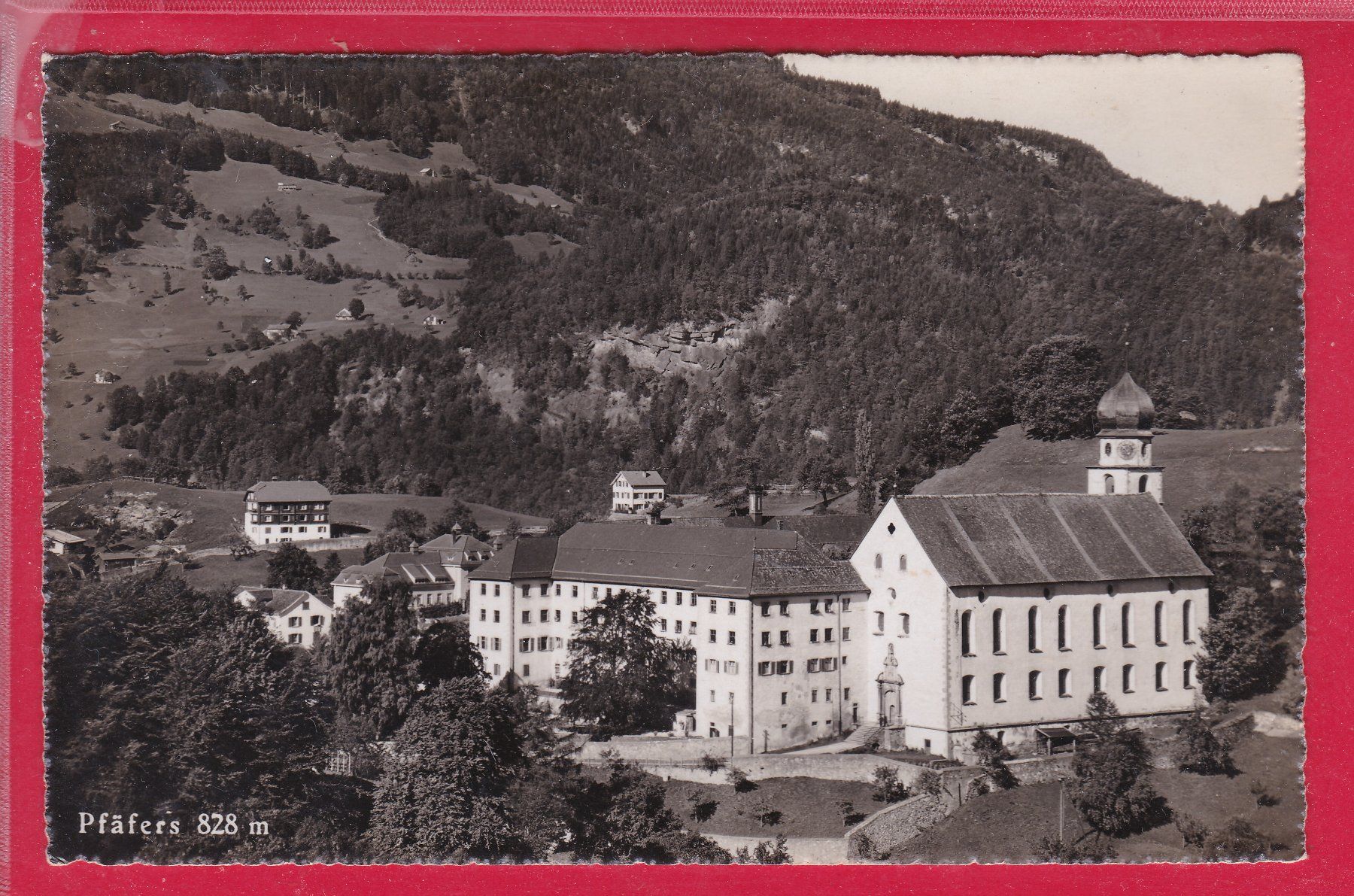 Cartoline postali: PFÄFERS 828m, 10.7.1945 – Usato da Oberrieden venduto da Gebirgsstelze