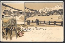 Davos braune Lithografie 3 Bilder