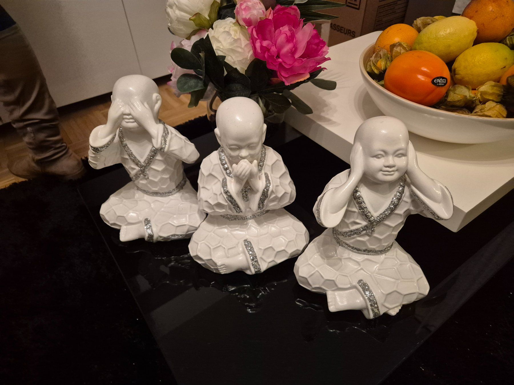 Statuette: Statuettes des trois singes de la sagesse, décoration. – Usato da Genève venduto da cat_ps7g