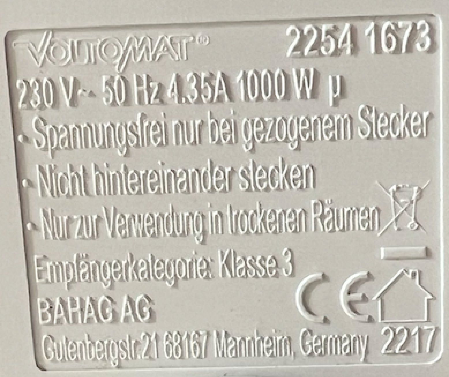 Schalter: Funkenschalter Voltomat 2254 1673 – Gebraucht aus Wisen von Tukta08 2