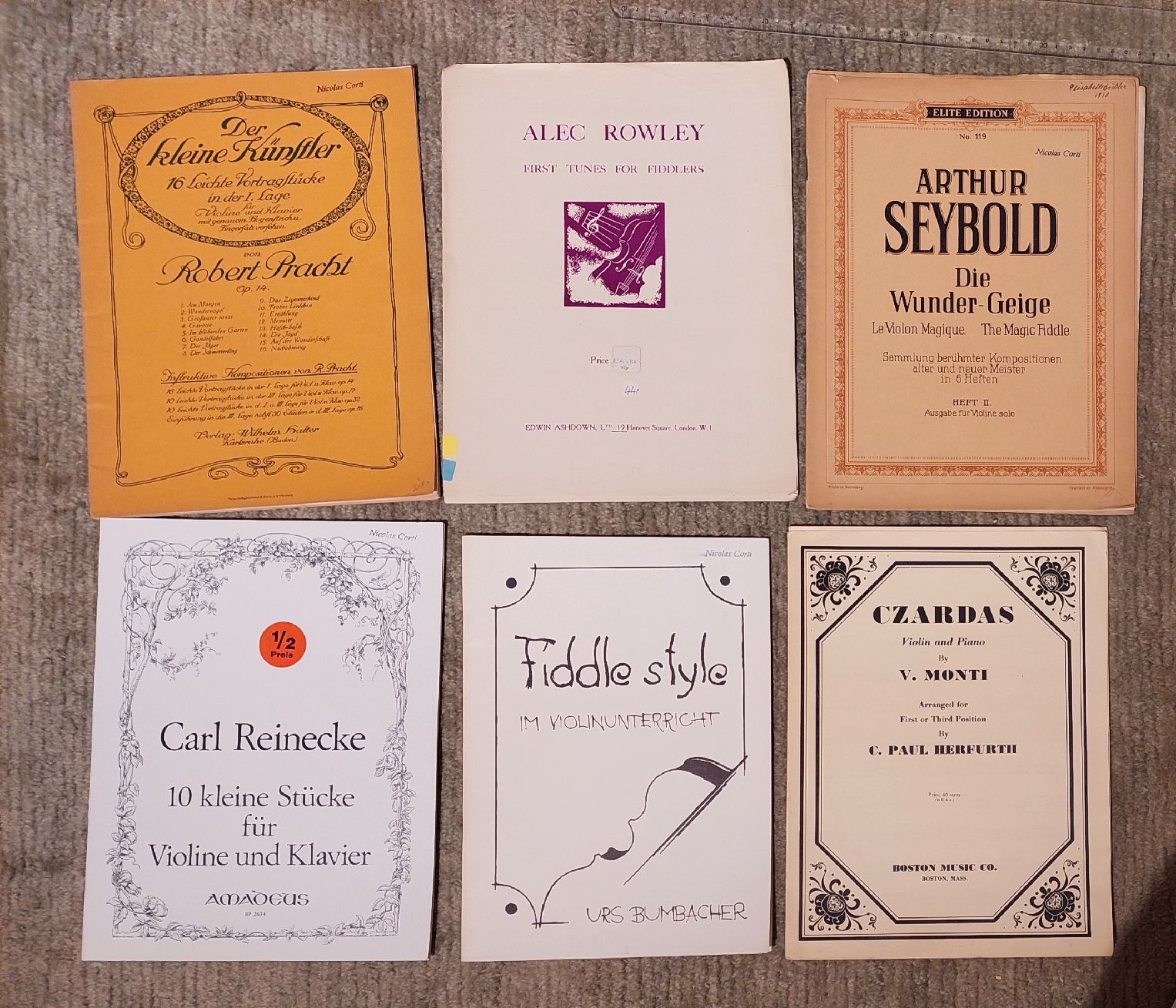 Libri: 16 Notenhefte mit rel. leichten Violinwerken – Usato da Zürich venduto da Cortin 1