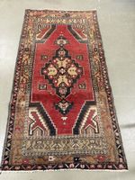 Orientteppich handgeknüpft rot beige gebrauchter Zustand