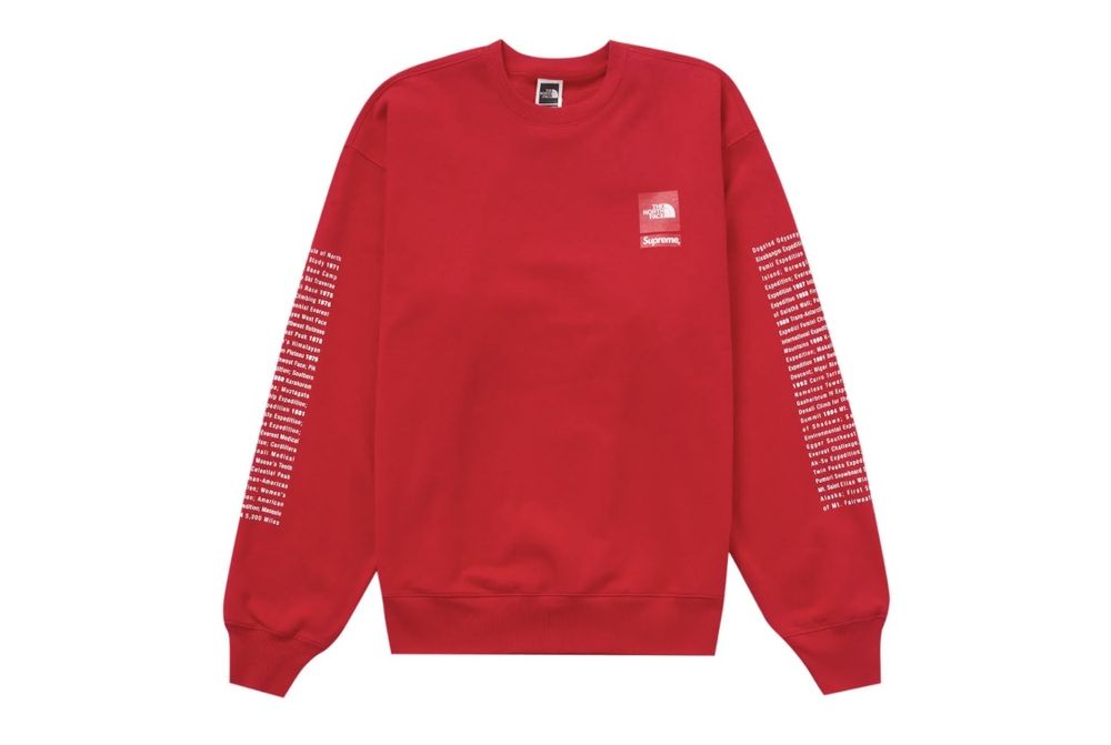 Supreme The North Face Crewneck Red | Acheter sur Ricardo