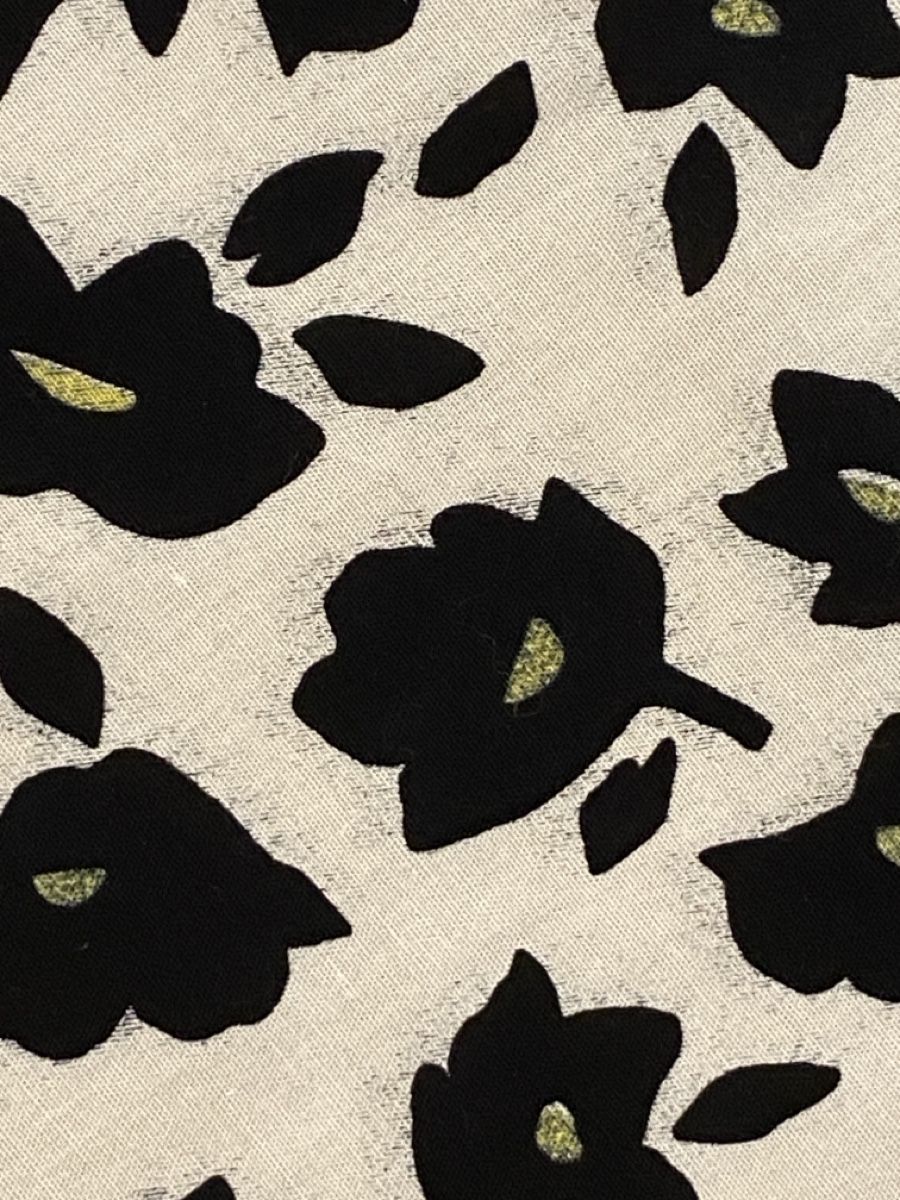 Tessuti: Stoff schwarz-weiss Blumenmuster 135x155 – Nuovo (secondo la descrizione) da Flawil venduto da sonnengeist 6