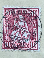 Schweiz 1879 Sitzende 10 Vollstempel RAGAZ 9.XII.79