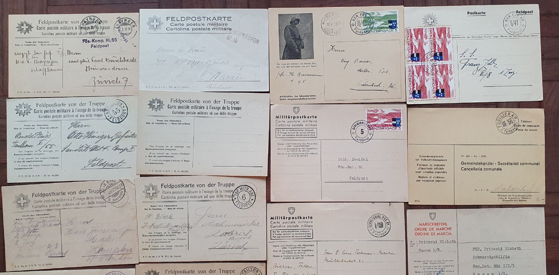 Tutti i francobolli: 27 Feldpostkarten – Usato da Kreuzlingen venduto da Rschweiz1 1