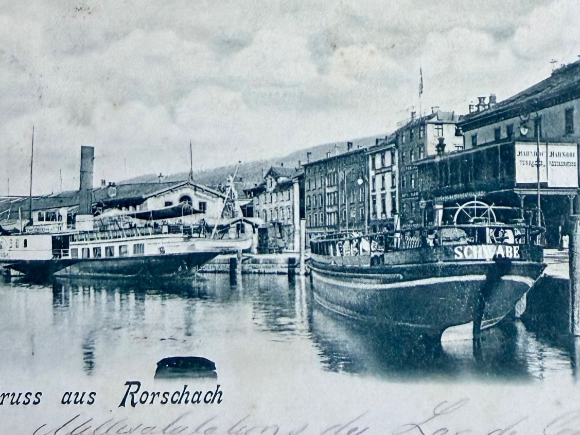 Cartes postales: Gruss aus Rorschach - Dampfschiff "Schwabe" 1900 – D'occasion à Lutry par Ediego 2