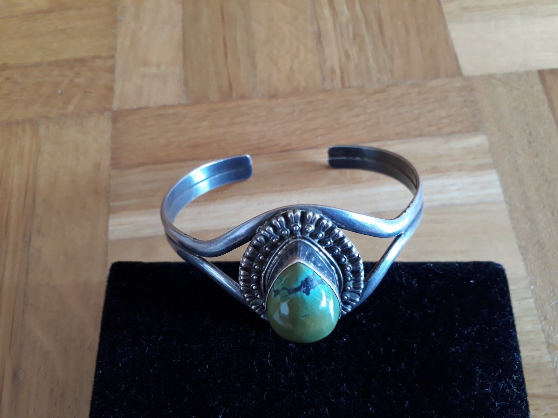 Bracciali & Braccialetti: Silber Armreif mit echtem Türkis – Nuovo (secondo la descrizione) da Zürich venduto da Gillheri 2