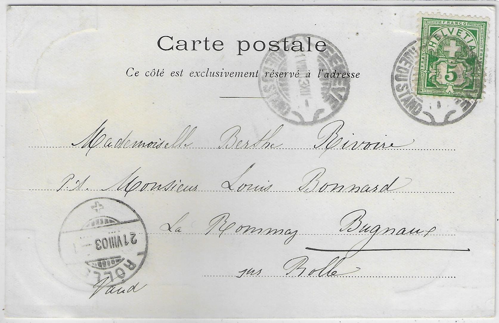 Cartoline postali: Geneve - Le Phare - Leuchtturm mit Segelschiff – Usato da Ettingen venduto da Kartenplanet 1