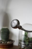 Spaceage Klemmleuchte Chrom Schwanenhals im Retrostil
