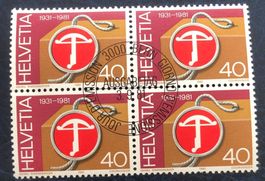 4 er Block Nr.657 mit Stempel Bern