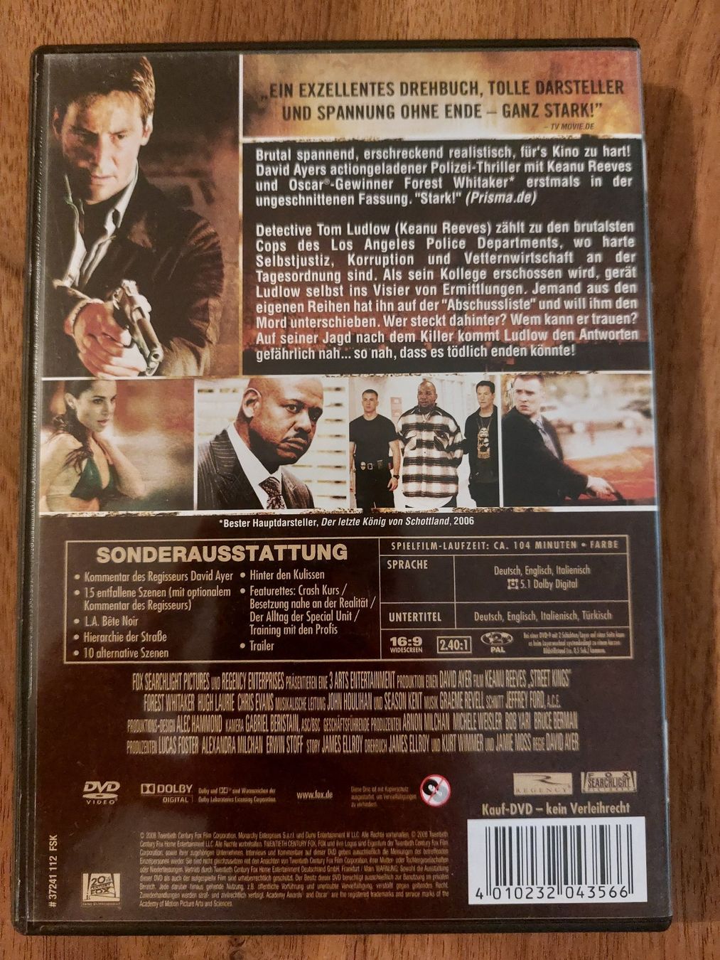 Tutti i DVDs: DVD - Street Kings mit Keanu Reeves – Usato da Rheinfelden venduto da FilmAuktion 1