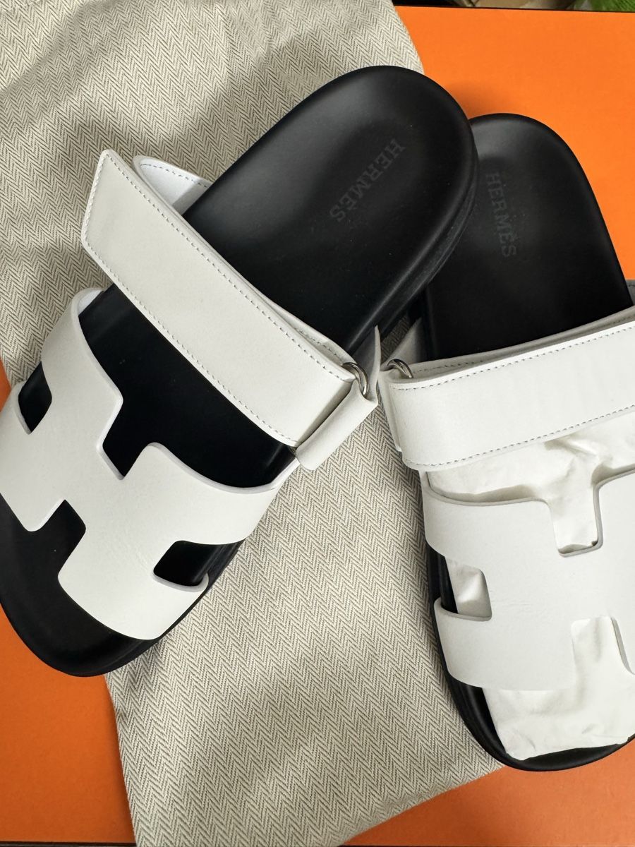 Hermès Chaussures femmes: Hermès Chypre 37, weiss – Neuf (Voir description) à Worb par Fairyladyj 2