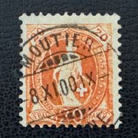 Stehende Helvetia 1895, 66D, gestempelt