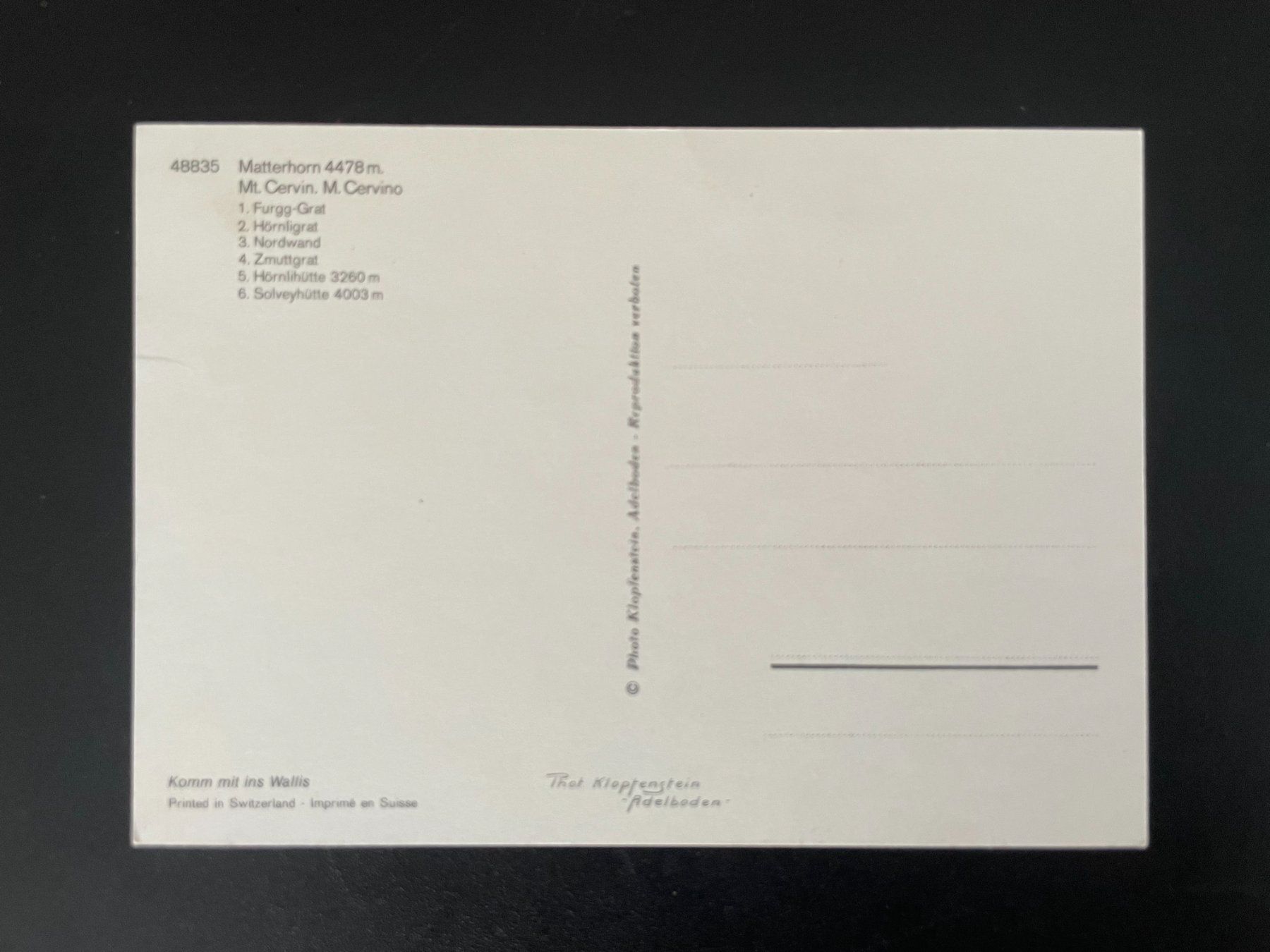 Cartoline postali: AK VS Matterhorn, Zermatt – Usato da Thal venduto da Danny82 1
