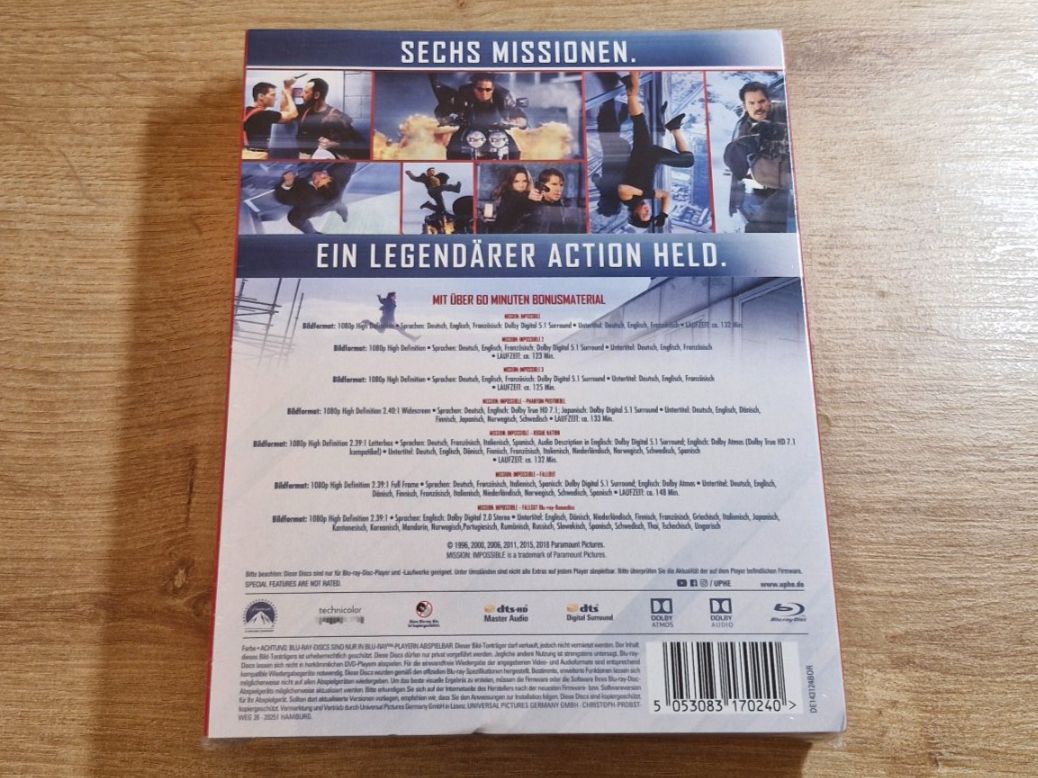Tutti i DVDs: Mission: Impossible 1-6 NEU OVP Bluray – Nuovo e nell'imballaggio originale da Pfungen venduto da Whitie 1