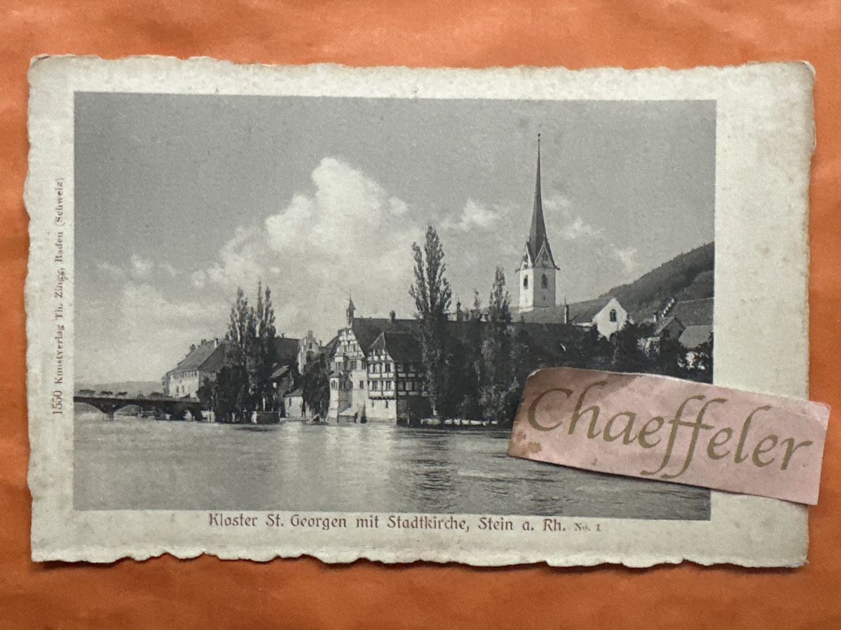 Cartes postales: Kloster St. Georgen, mit Stadtkirche, Stein am Rhein – D'occasion à Zürich par Chaeffeler