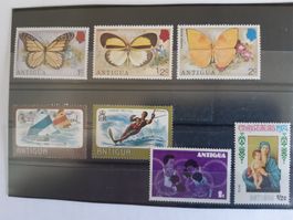 Antigua Briefmarken, Motive Sport und Natur. Top!