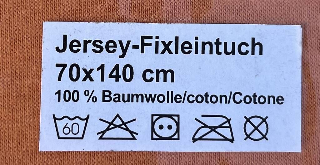 Biancheria da letto: Jersey-Fixleintuch 70×140 cm Orange – Nuovo e nell'imballaggio originale da Nottwil venduto da MaBi10 1