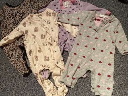 4er-Pack Pyjamas für Mädchen 62 58 0-3 M