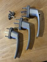 3 Fenstergriffe abschliessbar silber 