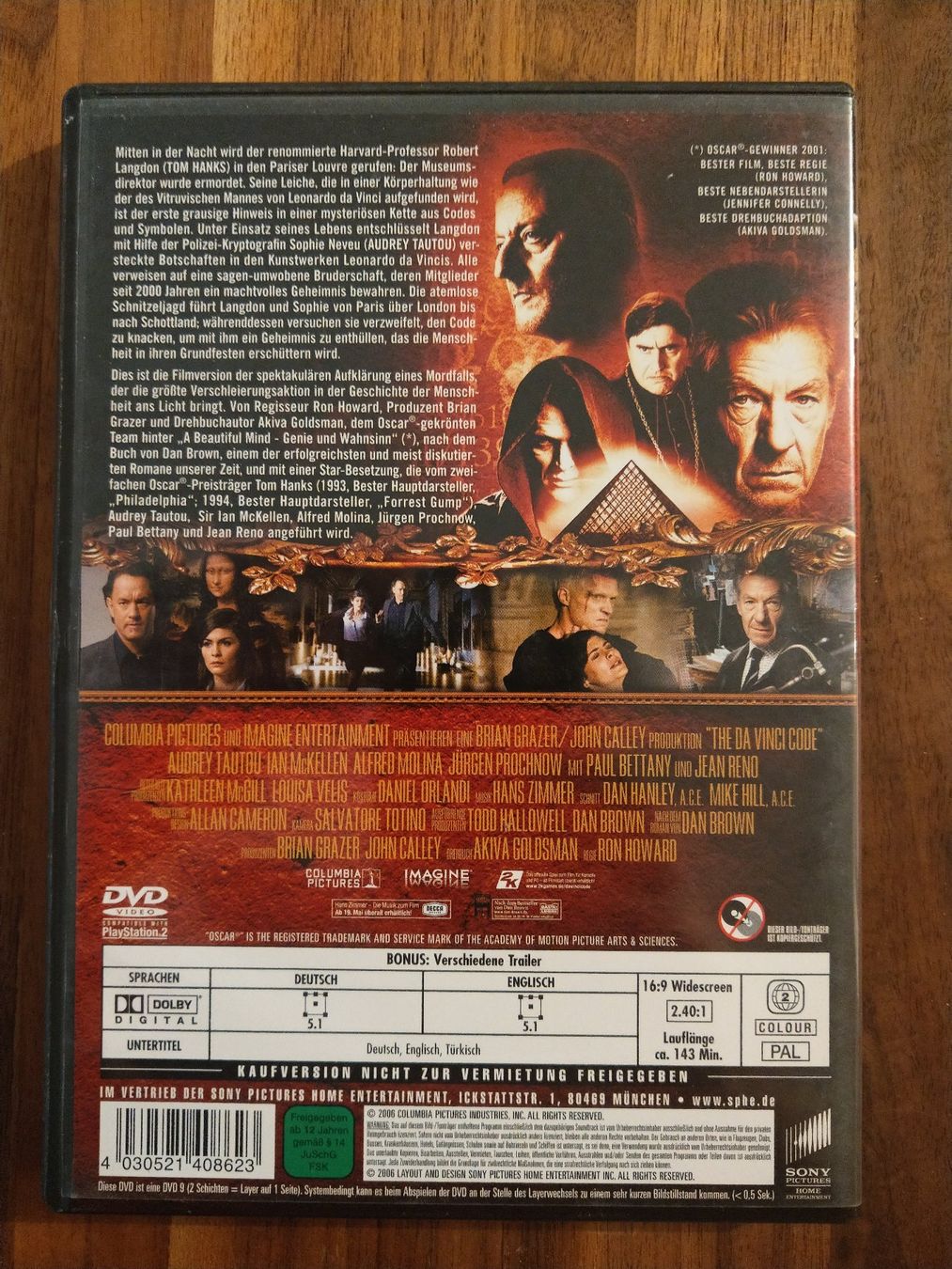 Tutti i DVDs: DVD - The Da Vinci Code Sakrileg mit Tom Hanks – Usato da Rheinfelden venduto da FilmAuktion 1