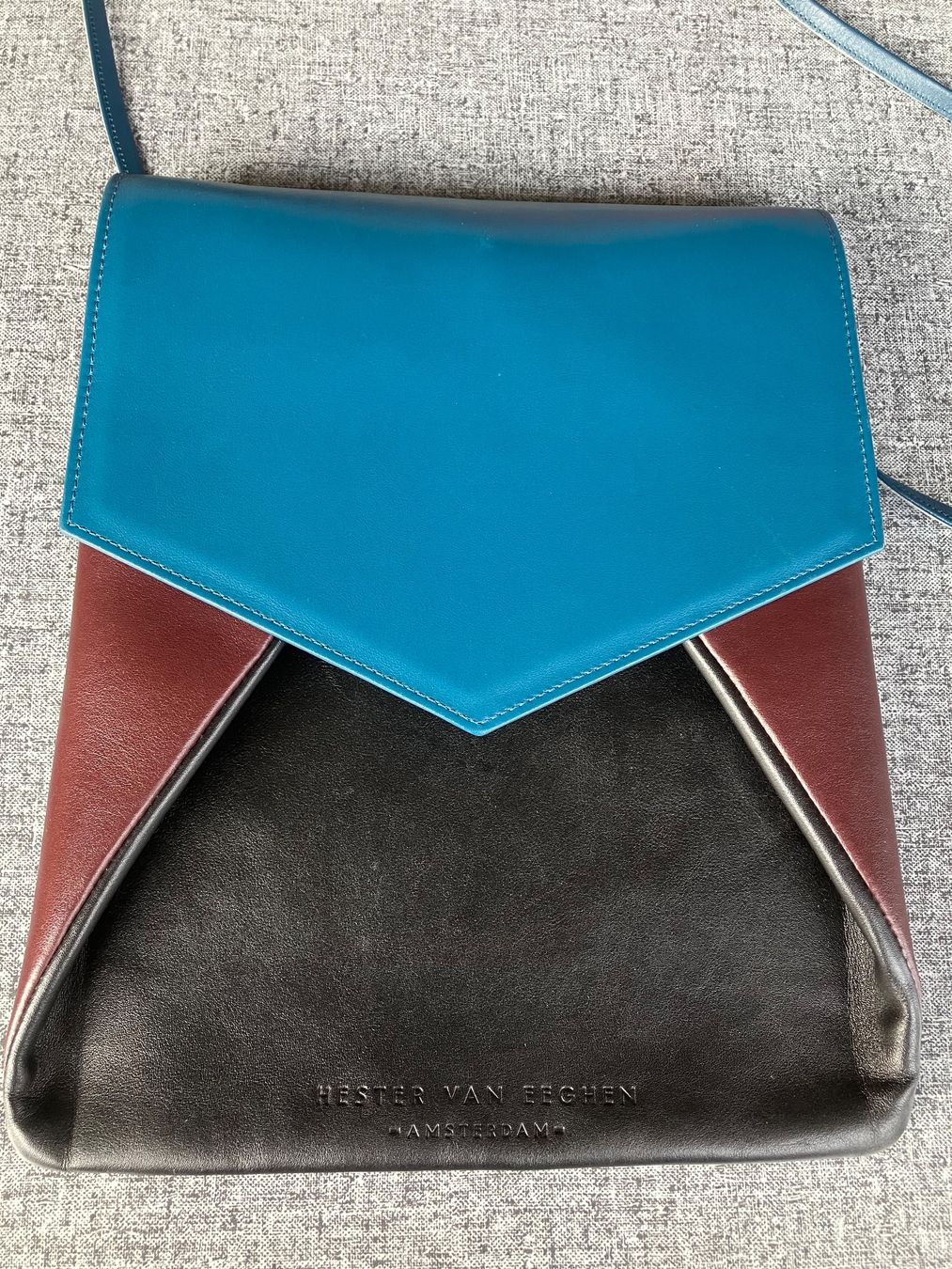 Borse da donna: Hester van Eeghen Amsterdam Designer-Ledertasche geometrisch – Usato da Zürich venduto da Idbiw 1