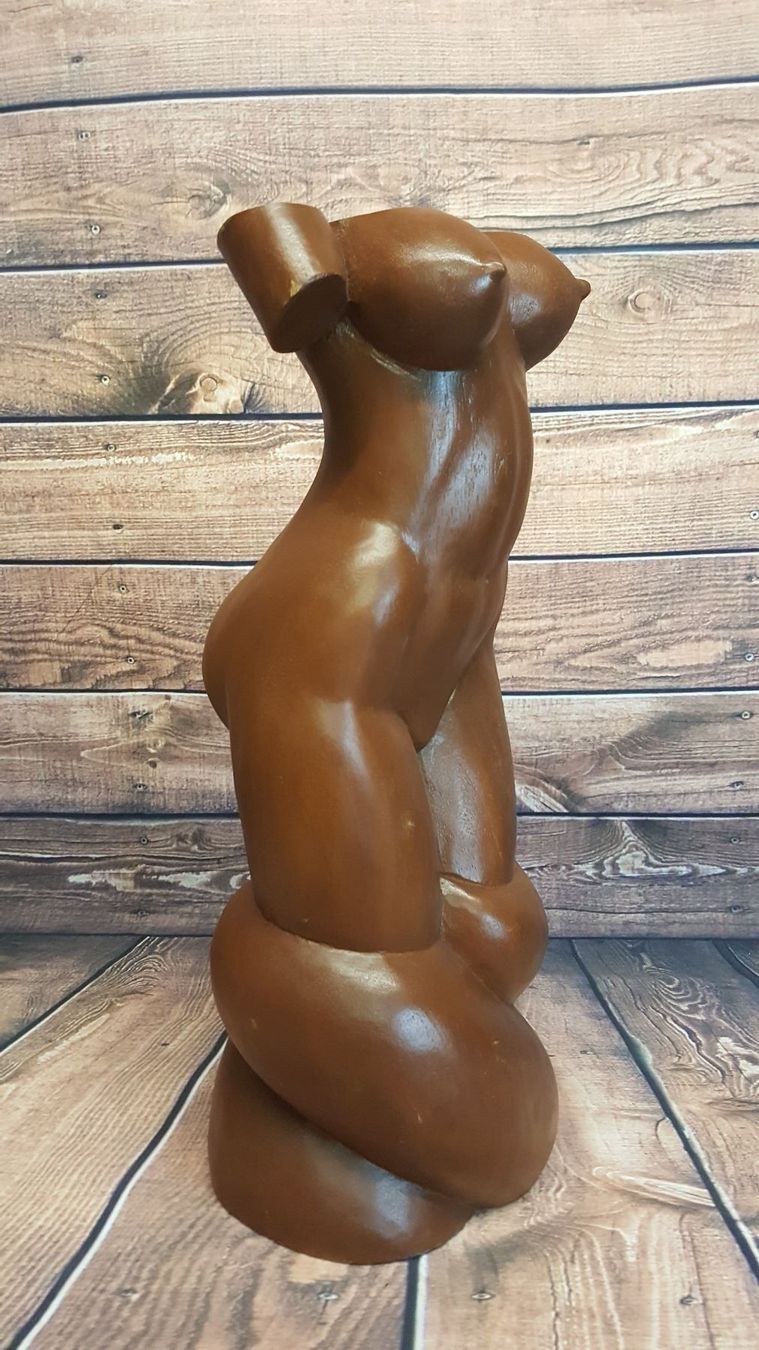 Skulpturen & Statuen: Skulptur Holzskulptur Figur Torso – Neu und originalverpackt aus Domat-ems von Gr8wood 1