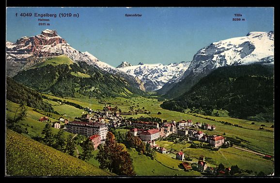 Ansichtskarten: Engelberg, Ortsansicht mit Spannörter u – Gebraucht aus Berlin von bartko-reher