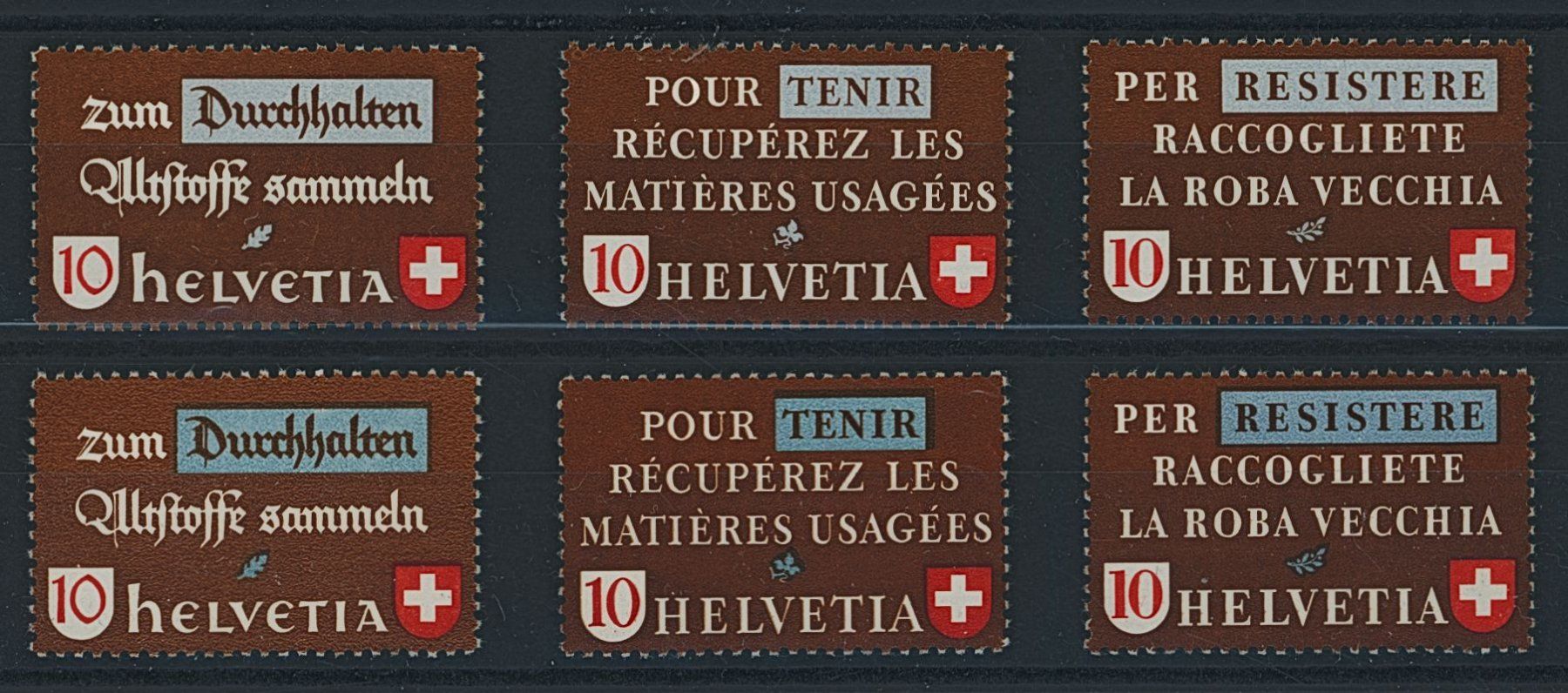 Tutti i francobolli: 1942 - Altstoffverwertung - Abart - postfrisch ** – Nuovo (secondo la descrizione) da Schindellegi venduto da leecollect