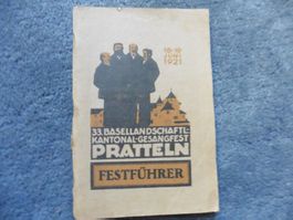 Pratteln,Kant.Gesang-Fest,1921,Litho,Sissach,Wein,Eptinger