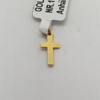 Echt 18K Gold - Kreuz Anhänger