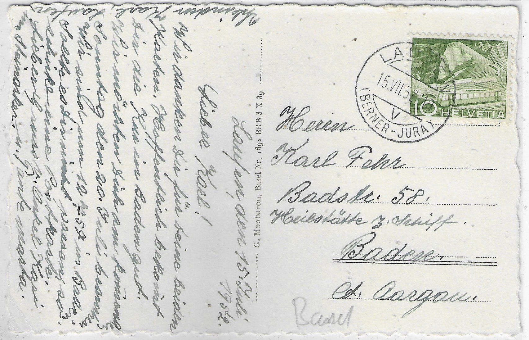 Cartoline postali: Laufen - Generalansicht – Usato da Ettingen venduto da Kartenplanet 1