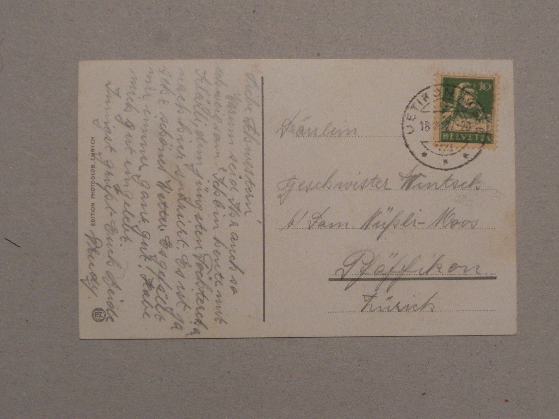 Cartoline postali: Karte Männedorf ZH Dampfschiff Boot 1927 – Usato da Siebnen venduto da krimsie 1