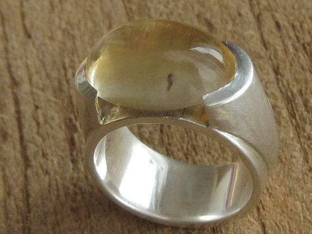 Anelli: Vintage Ring Silber 925 Citrin / Gr. 57 – Usato da Ermatingen venduto da Decovin 5