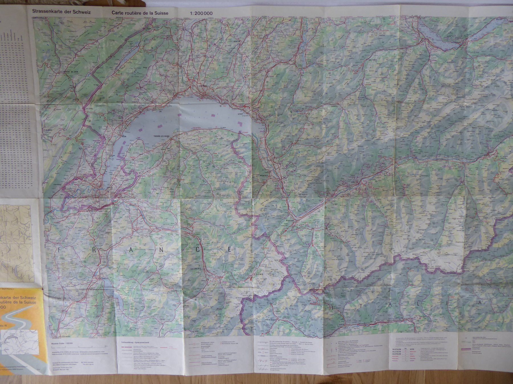 Cartine & Atlanti: Strassenkarte Schweiz, Blatt III, 1982, – Usato da Turbenthal venduto da Panau 1