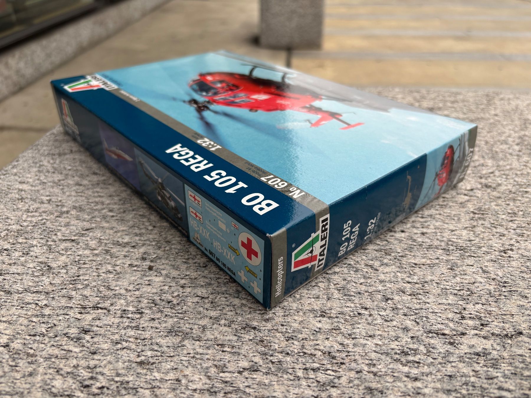 Italeri Kit di modellismo & Modellini statici: Italeri 1:32 B0 105 REGA 607 – Nuovo e nell'imballaggio originale da Chiasso venduto da Carrara-Modellismo 1
