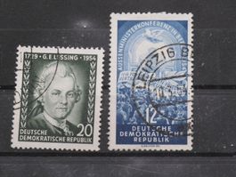 DDR 1954 Lessing /Viermächtekonferenz gest.