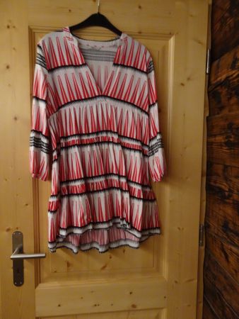 Weiss-rotes Baumwoll Kleid von ONLY Gr. S/36 - 260346
