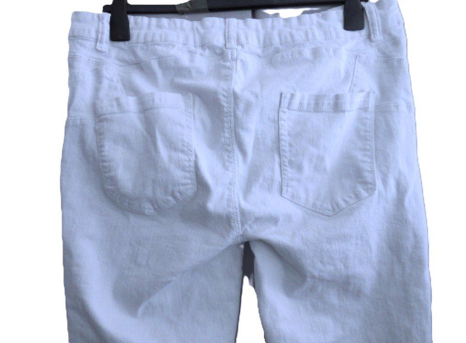 Pantaloni: Gr. 44/46 MS weisse Hose mit Stretch s.Masse – Usato da Basel venduto da frausommerwind 8