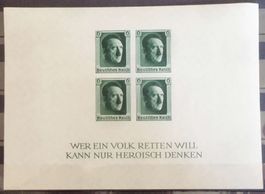 1937: 1. Nationale Briefmarkenausstelllung, Block *