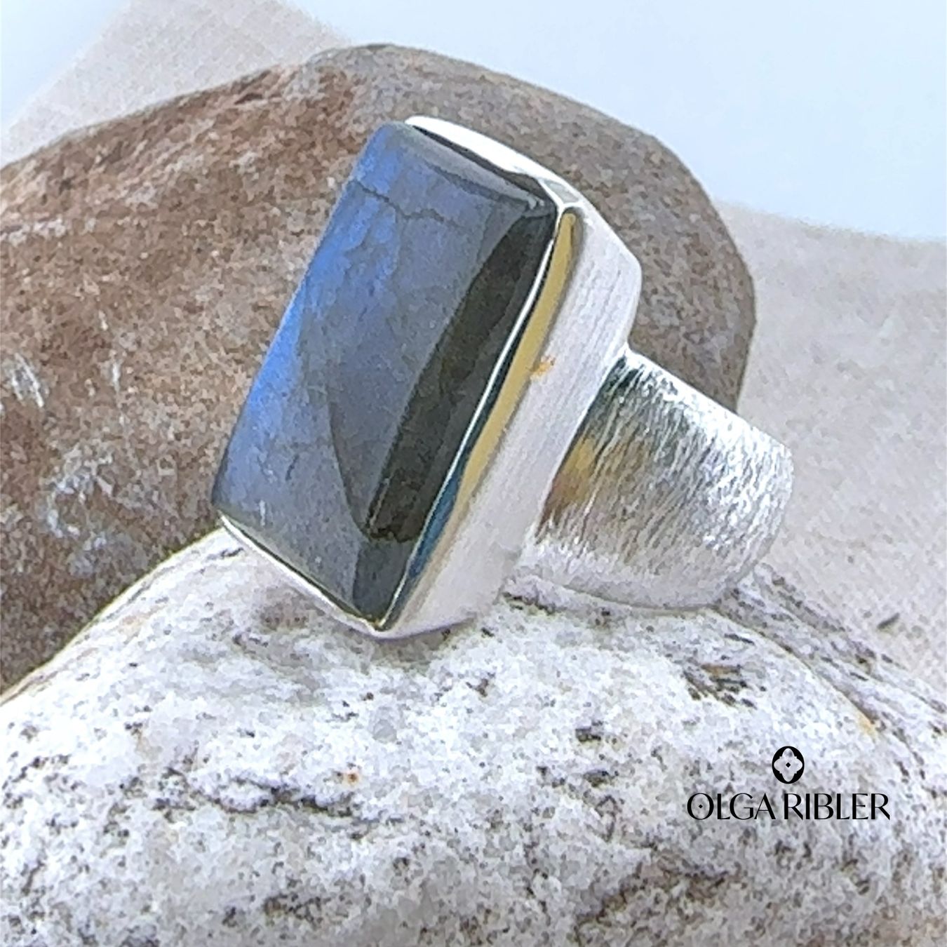 Olga Ribler Anelli: Statement Silber Ring 925 - Labradorit - Grösse 58 – Nuovo (secondo la descrizione) da Luzern venduto da Schmuckoutlet 4