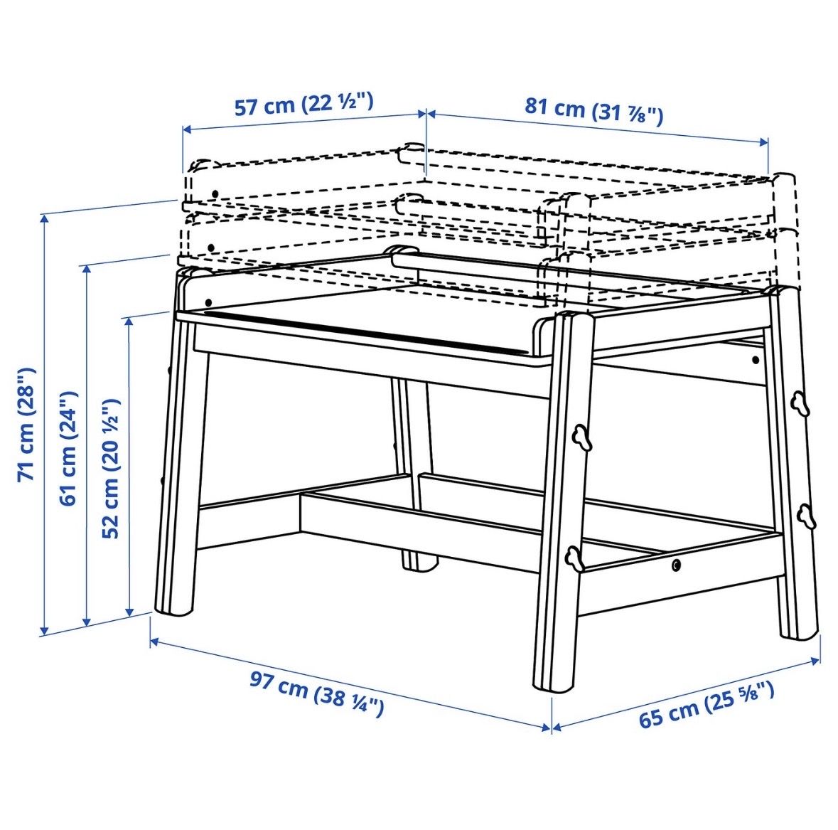 Scrivanie: IKEA Flisat Kinderschreibtisch – Usato da Cham venduto da buushii 1