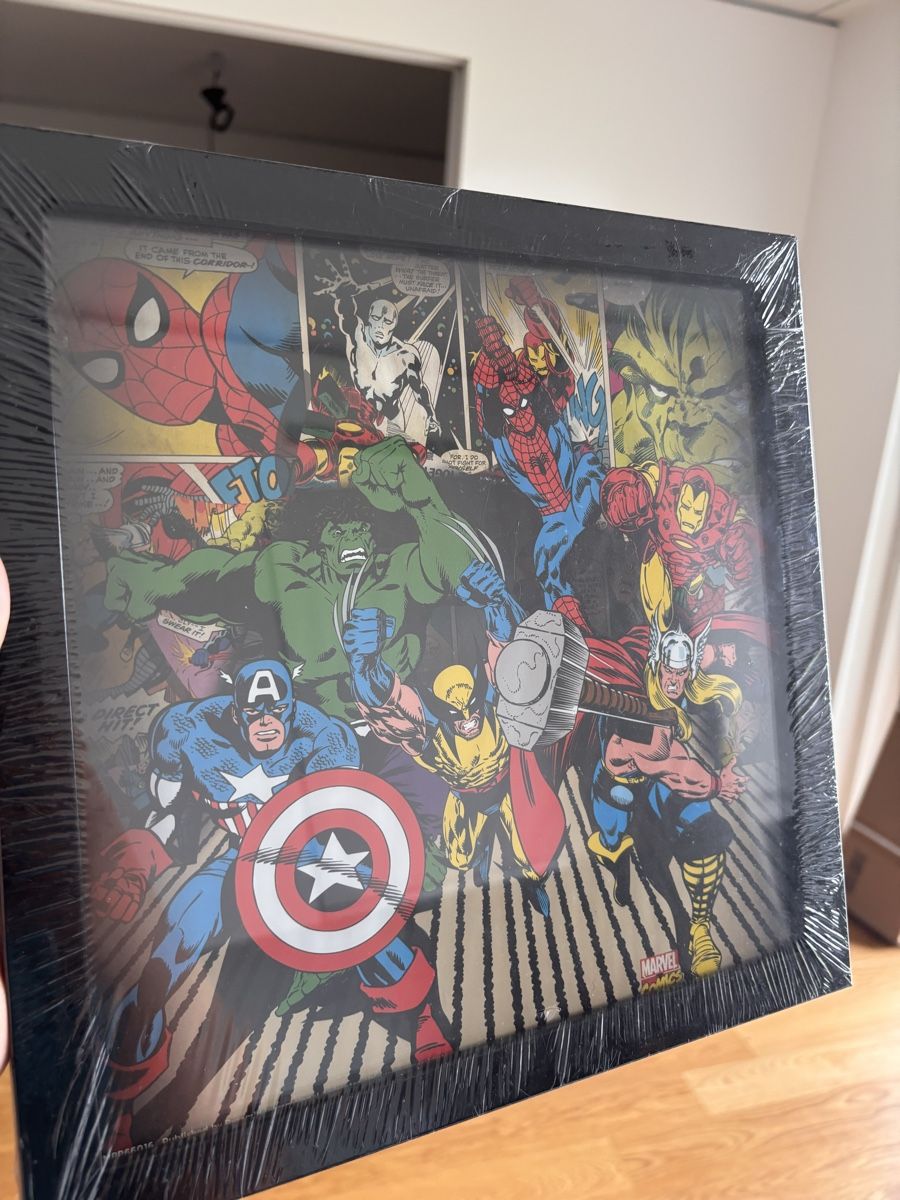 Foto & Immagini: Marvel Comic Helden Bild gerahmt, Grösse 28x29cm - Neu! – Nuovo e nell'imballaggio originale da Allschwil venduto da Romi_marina 1