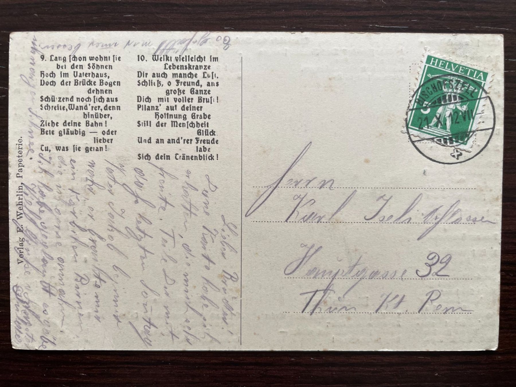 Cartoline postali: BISCHOFSZELL Thurbrücke, 3 Ansichtskarten, HOHENTANNEN – Usato da Wald ZH venduto da TLILEF 4