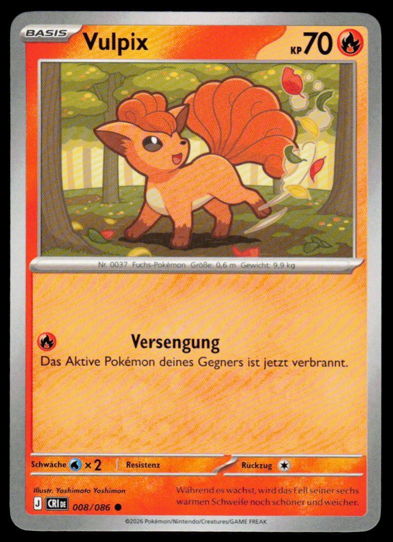 Pokémon Carte collezionabili: Pokemon Vulpix 008/086 – Usato da Herisau venduto da Pokemon2025