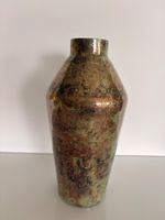 Vase Keramik Blumenvase Herbstdeko Braun/grün used look