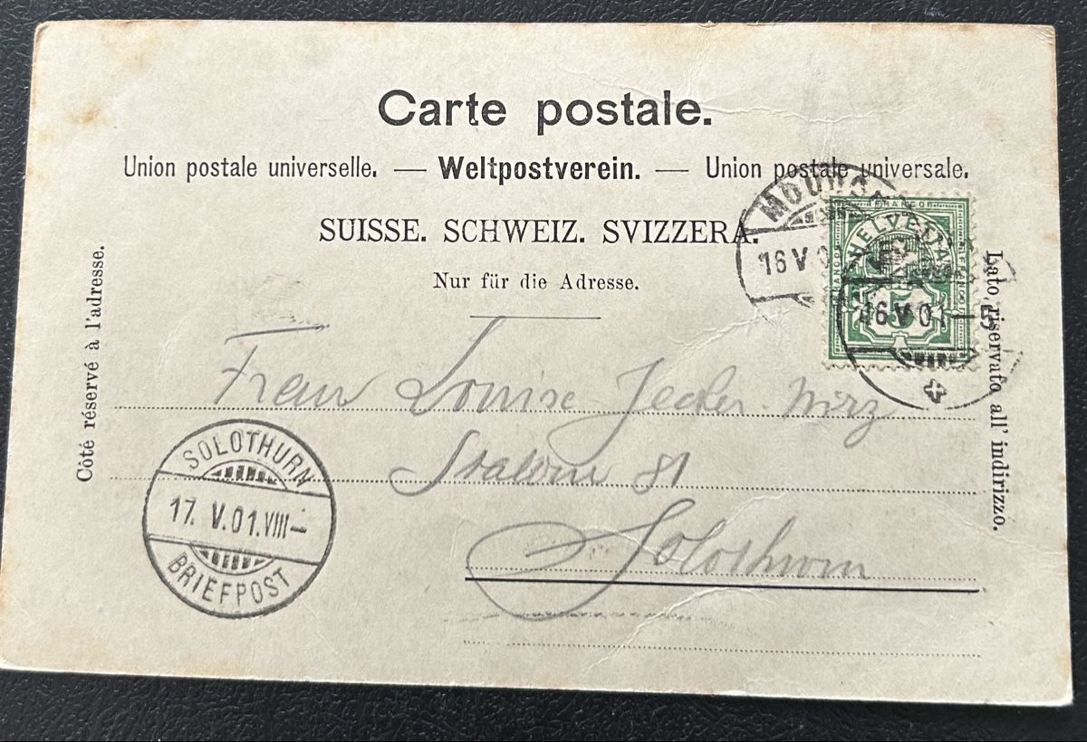 Cartoline postali: Moudon La Pont 1901 – Usato da Horw venduto da Tellbub 1